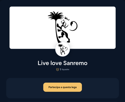 La lega ufficiale 'Live Love Sanremo'