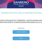 Festival di Sanremo 2023: i 300 biglietti in vendita on line esauriti in pochi minuti