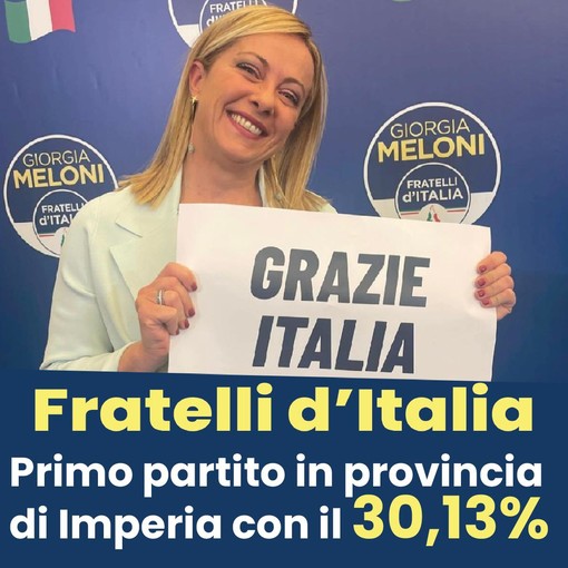 &quot;Fratelli d'Italia chiama, la provincia di Imperia risponde&quot;, i dirigenti locali del partito della Meloni commentano il risultato elettorale