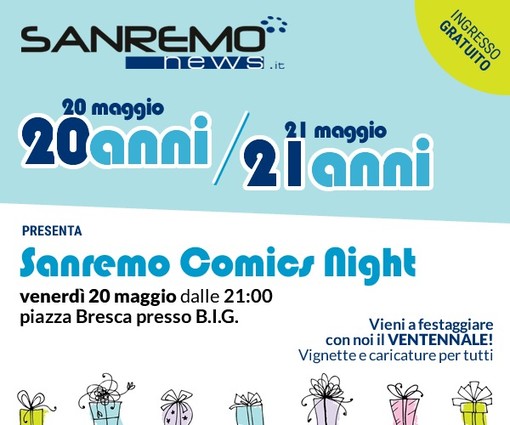 Sanremo Comics Festival: venerdì caricature per tutti in piazza Bresca e sabato premiazioni al Casinò